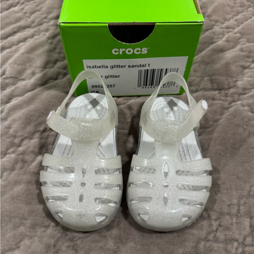 Toddler jelly glitter Crocs